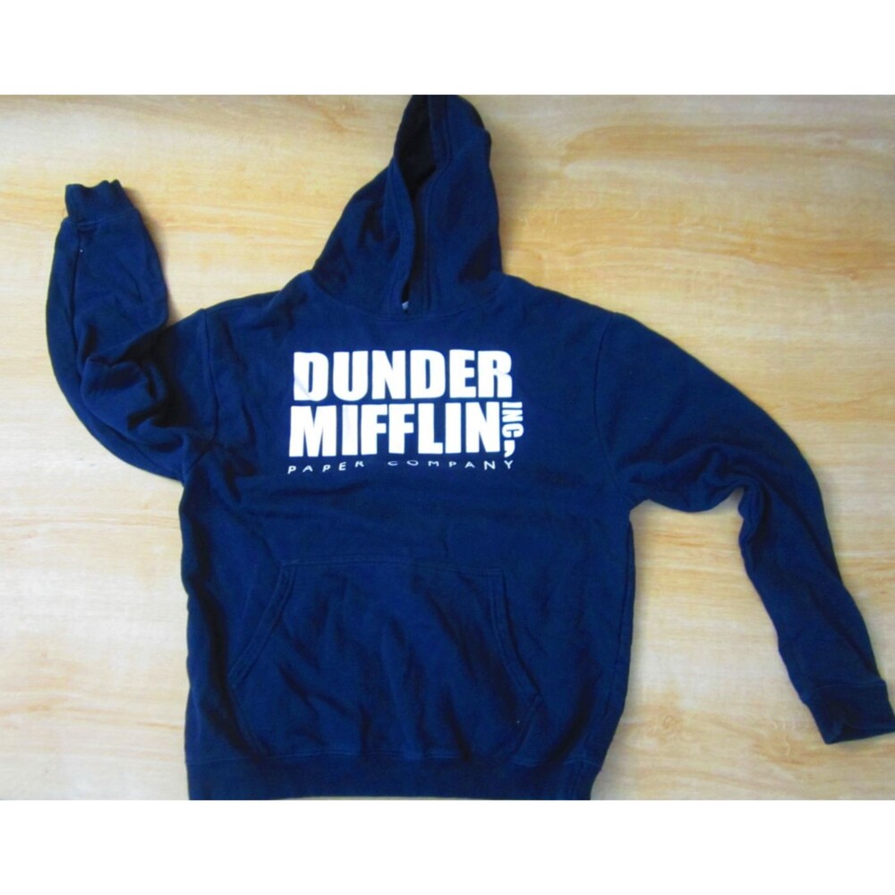 The Office Dunder Mifflin Paper Company Mens Medium Sweatshirt Navy Blue